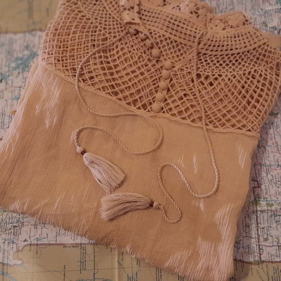 Free People On the Island Mock Neck Small - Picture 3 of 4